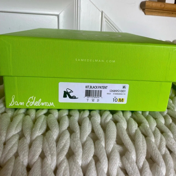 New in box - Sam Edelman size 10 Kit Slingback heel in black patent - Picture 2 of 5